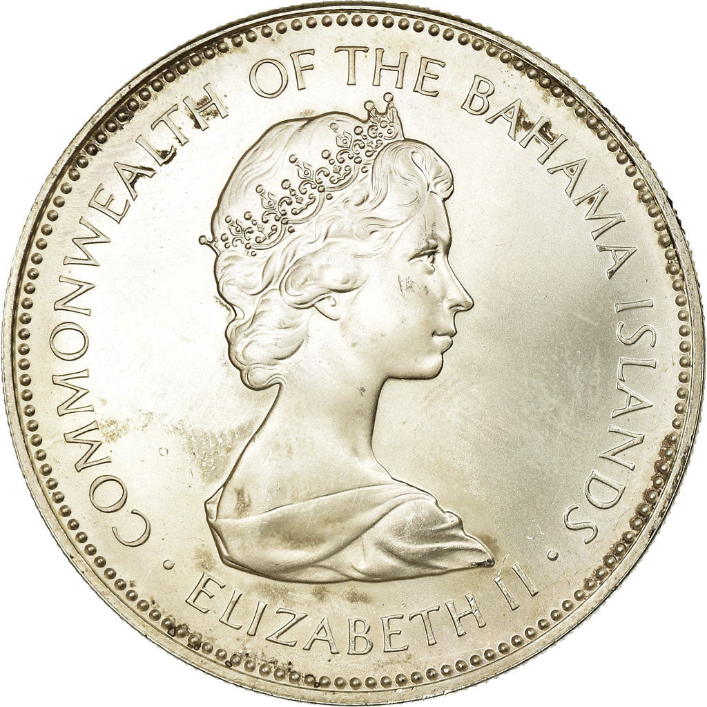 Coin, Bahamas, Elizabeth II, 2 Dollars, 1973, Franklin Mint, U.S.A., MS(63)