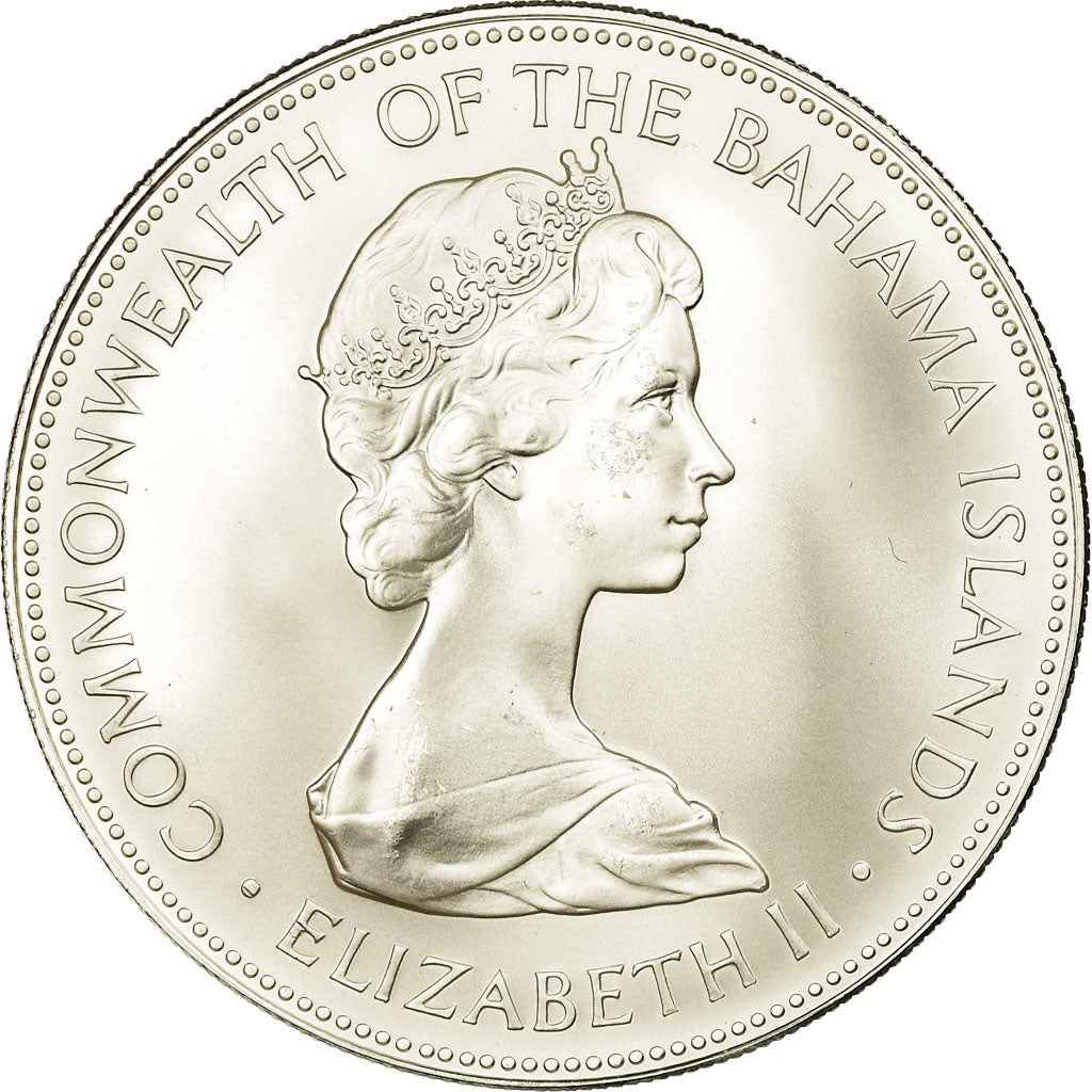 Moneta, Bahamas, Elizabeth II, 5 Dollars, 1972, Franklin Mint, U.S.A., SPL