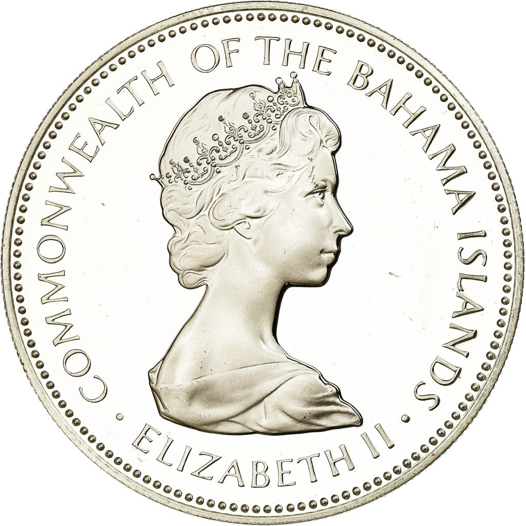 Coin, Bahamas, Elizabeth II, 2 Dollars, 1972, Franklin Mint, U.S.A., Proof