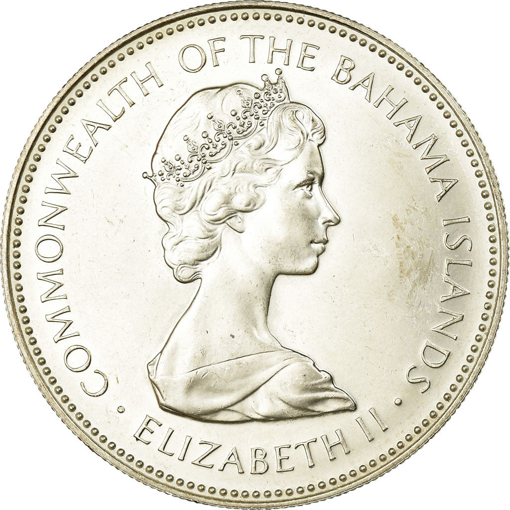 Coin, Bahamas, Elizabeth II, 2 Dollars, 1971, Franklin Mint, U.S.A., Proof
