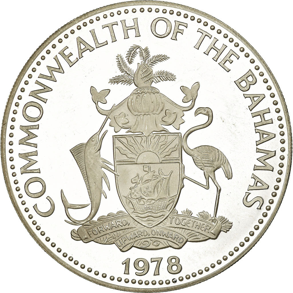 Coin, Bahamas, Elizabeth II, 10 Dollars, 1978, MS(63), Silver, KM:79