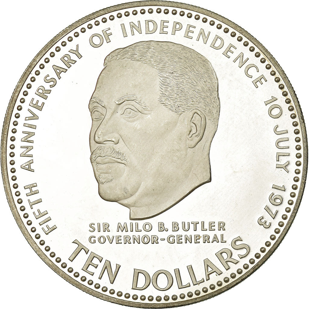 Coin, Bahamas, Elizabeth II, 10 Dollars, 1978, MS(63), Silver, KM:79