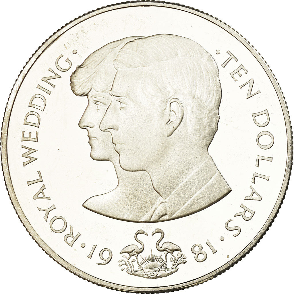 Coin, Bahamas, Elizabeth II, 10 Dollars, 1981, Franklin Mint, Proof, MS(63)