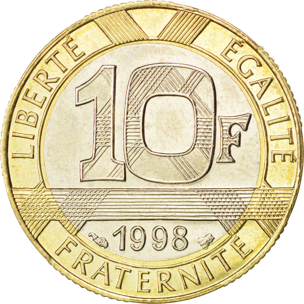Vème République, 10 Francs Génie 1998, KM 964.2