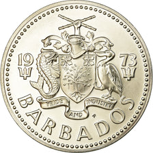 Coin, Barbados, 5 Dollars, 1973, Franklin Mint, Proof, MS(63), Silver, KM:16a
