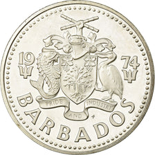 Coin, Barbados, 10 Dollars, 1974, Franklin Mint, Proof, MS(63), Silver, KM:17a