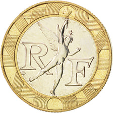 FRANCE, Génie, 10 Francs, 1999, KM #964.2, MS(60-62), Aluminum-Bronze, 23, G...