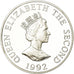 Coin, Alderney, Elizabeth II, 2 Pounds, 1992, Proof, MS(63), Silver, KM:3a