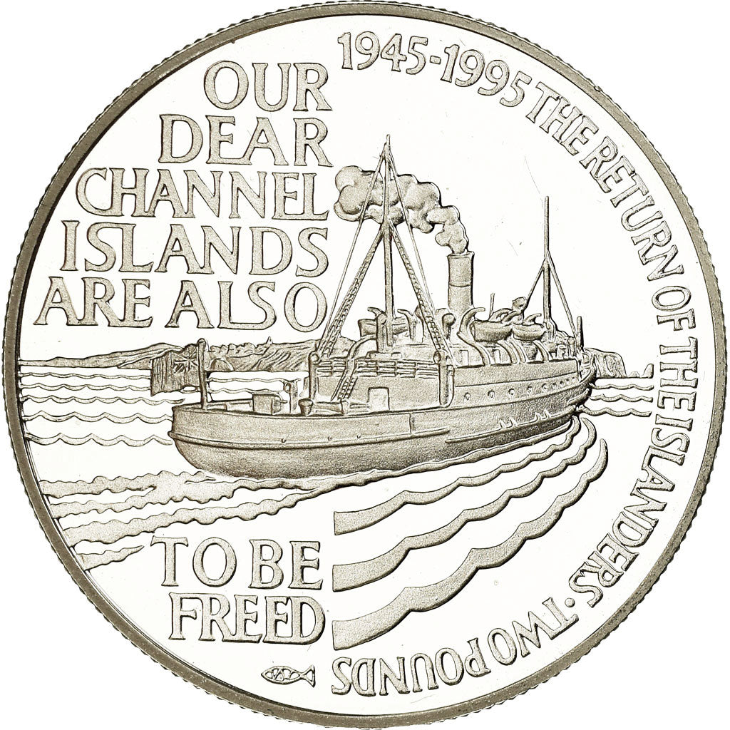 Coin, Alderney, Elizabeth II, 2 Pounds, 1990, Proof, MS(63), Silver, KM:13a