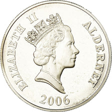 Moeda, Alderney, Elizabeth II, 5 Pounds, 2006, British Royal Mint, Proof