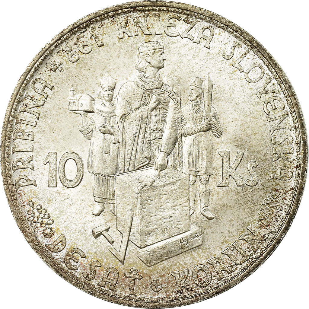 Coin, Slovakia, 10 Korun, 1944, MS(60-62), Silver, KM:9.1