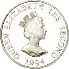 Moeda, Alderney, Elizabeth II, 2 Pounds, 1994, Proof, MS(63), Prata, KM:7a