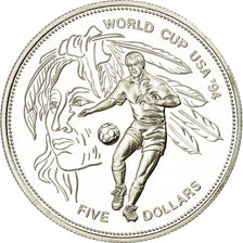 Moneta, Barbados, 5 Dollars, 1994, Proof, SPL, Argento, KM:54
