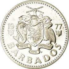 Coin, Barbados, 5 Dollars, 1977, Franklin Mint, Proof, MS(63), Silver, KM:16a