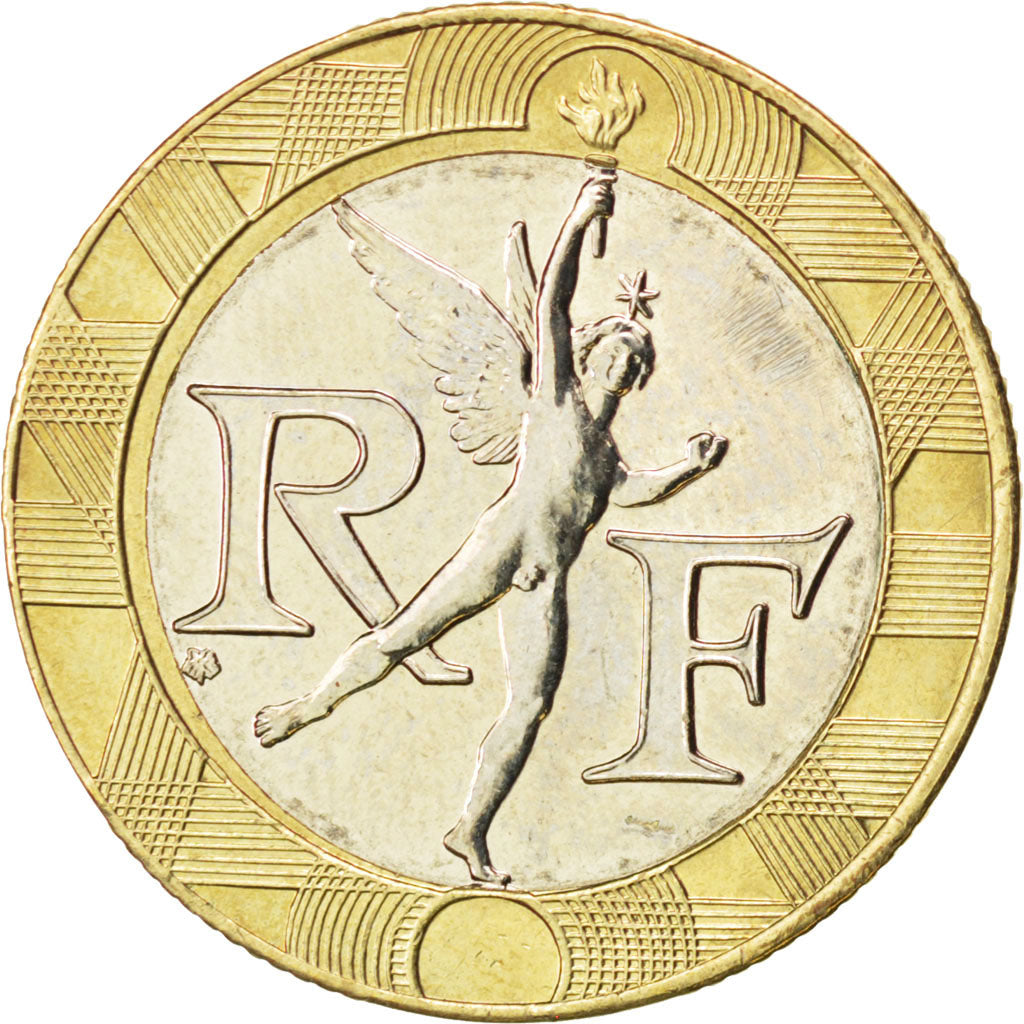 FRANCE, Génie, 10 Francs, 2001, KM #964.2, MS(63), Aluminum-Bronze, 23, Gadoury 