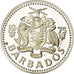 Coin, Barbados, 5 Dollars, 1975, Franklin Mint, MS(63), Silver, KM:16a