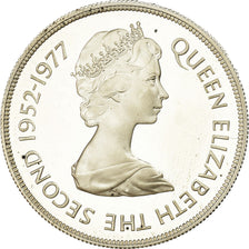 Moneda, Mauricio, 25 Rupees, 1977, Proof, SC, Plata, KM:43a
