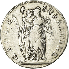 Munten, Italiaanse staten, PIEDMONT REPUBLIC, 5 Francs, An 10, Turin, FR+