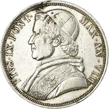 Moeda, ESTADOS ITALIANOS, PAPAL STATES, Pius IX, Scudo, 1853, Roma, EF(40-45)