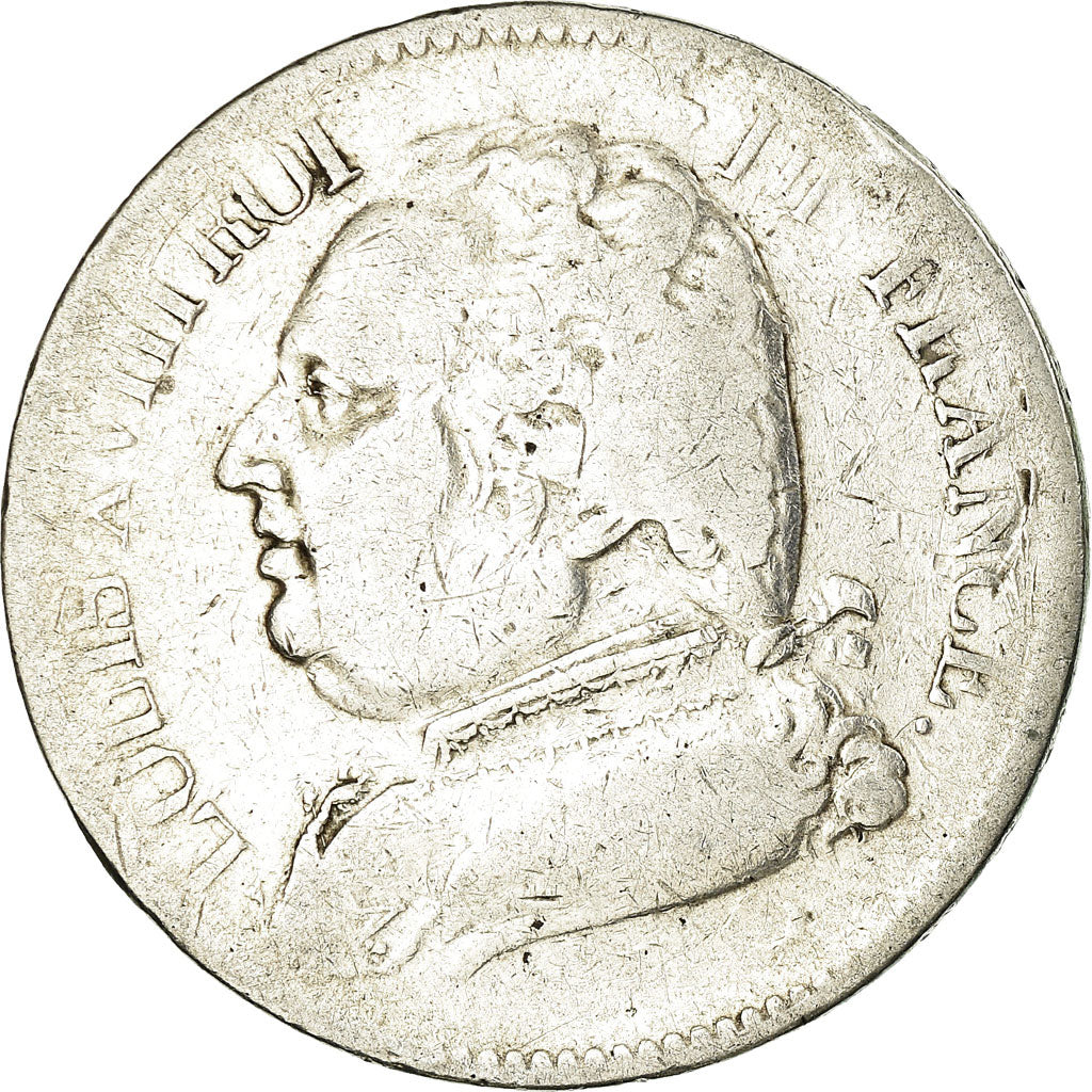 Moneta, Francia, Louis XVIII, Louis XVIII, 5 Francs, 1815, Bayonne, MB, Argento