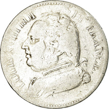 Moneta, Francia, Louis XVIII, Louis XVIII, 5 Francs, 1815, Bayonne, MB, Argento