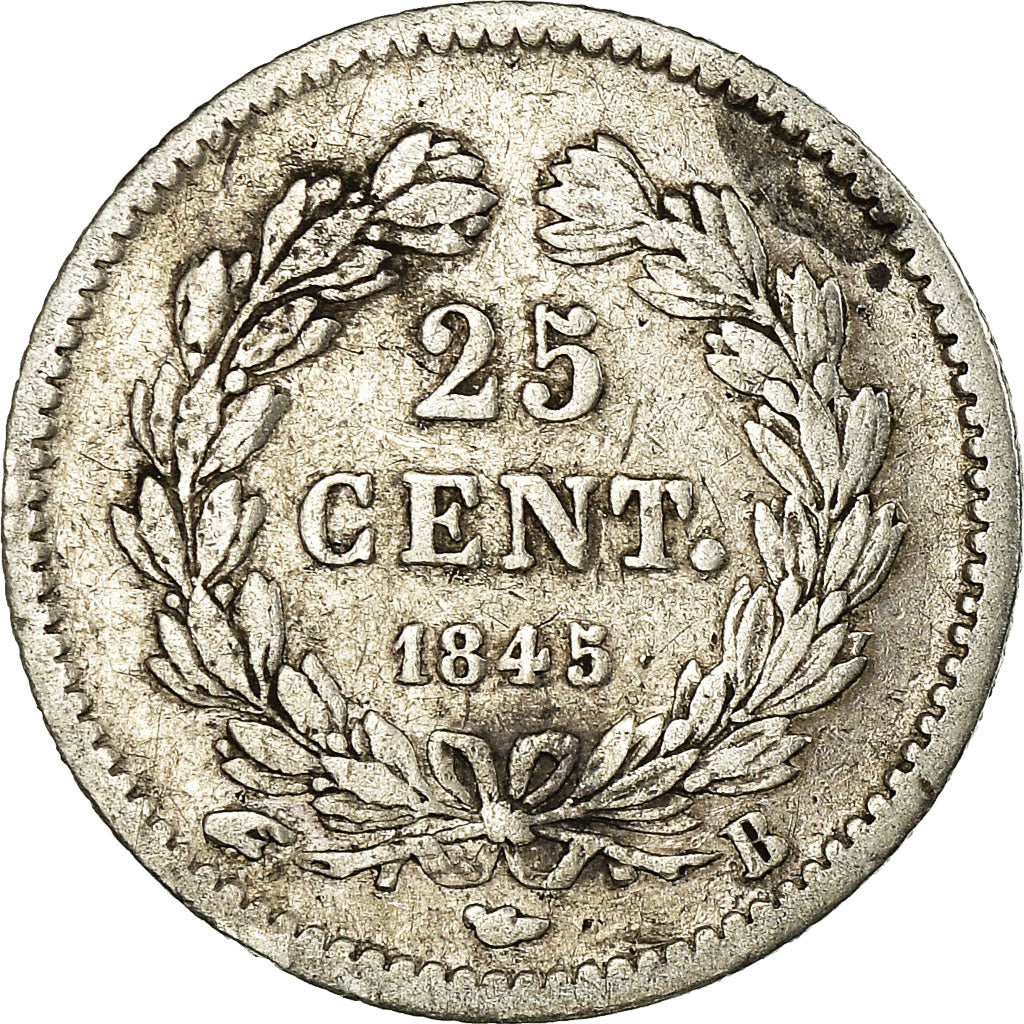 Coin, France, Louis-Philippe, 25 Centimes, 1845, Rouen, EF(40-45), Silver