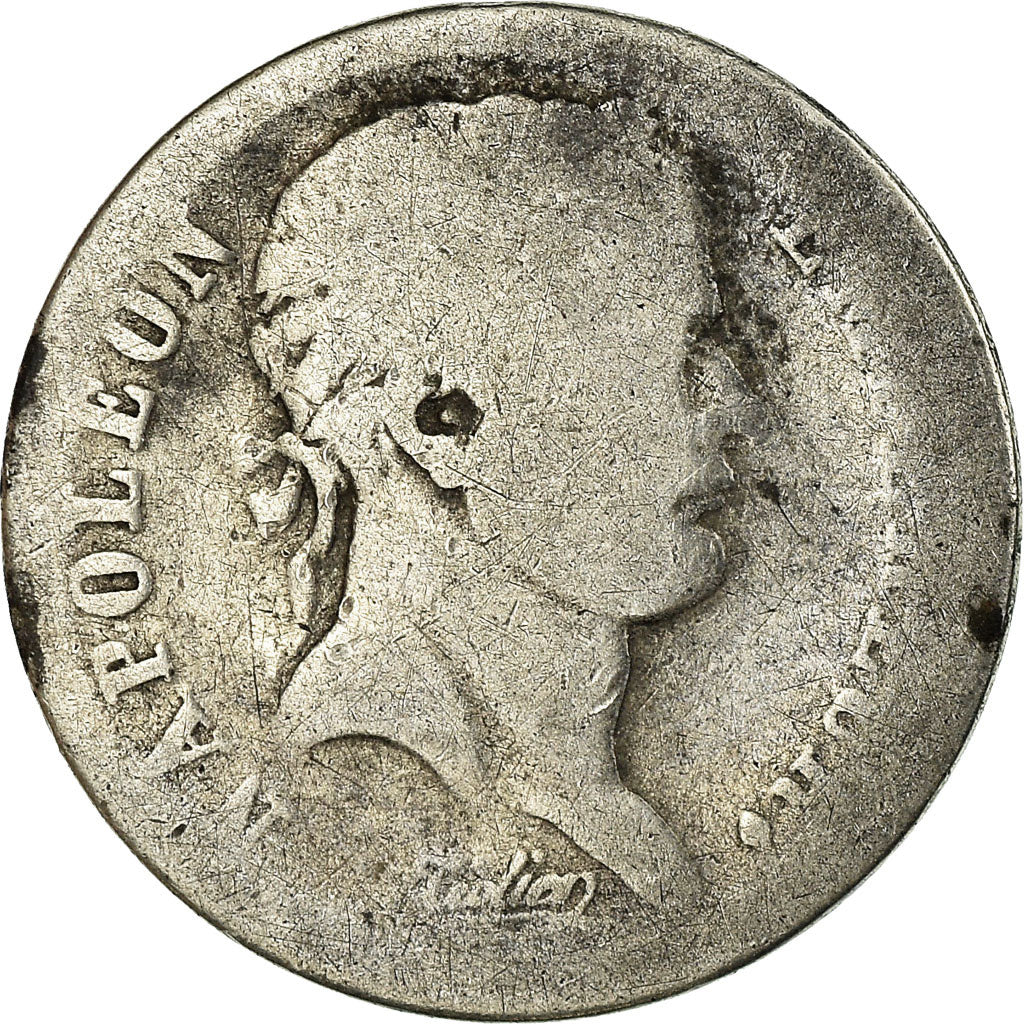 Munten, Frankrijk, Napoléon I, 1/2 Franc, 1808, Paris, ZG+, Zilver, KM:680.1