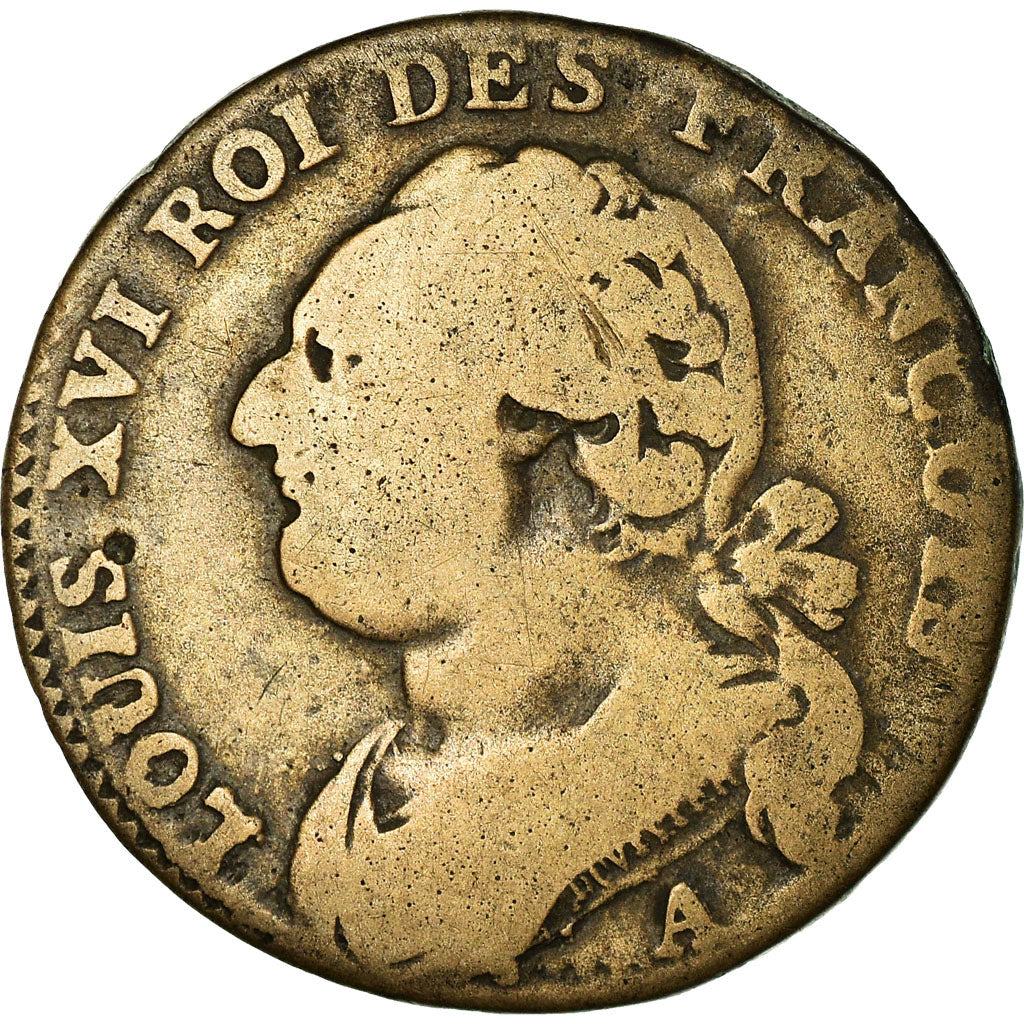 Monnaie, France, 12 deniers françois, 12 Deniers, 1791, Paris, TB, Bronze
