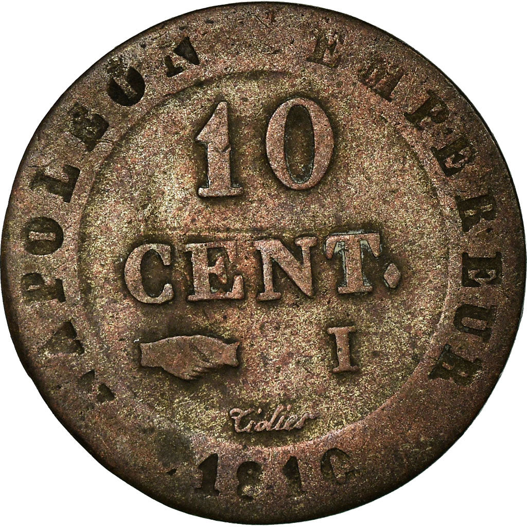 Coin, France, Napoléon I, 10 Centimes, 1810, Limoges, VF(20-25), Billon