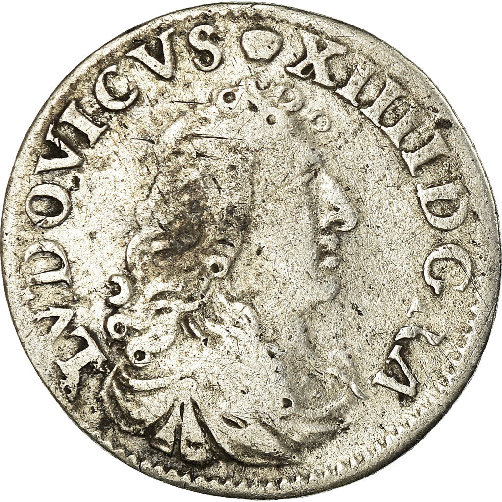 Coin, France, Louis XIV, 4 Sols dits « des Traitants », 4 Sols, 1676, Lyon