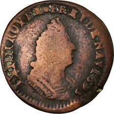 Moneta, Francja, Louis XIV, Liard de France au buste âgé, troisième type