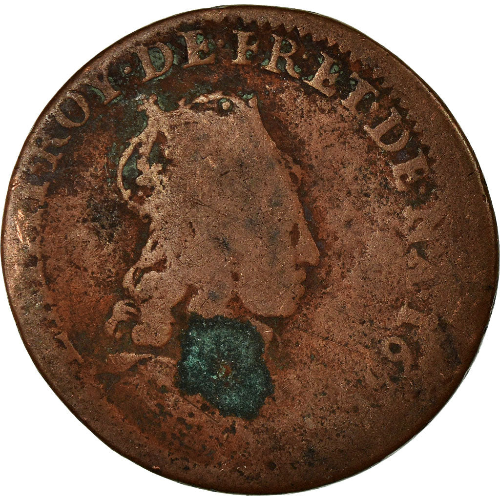 Moneta, Francja, Louis XIV, Liard de France au buste juvénile, deuxième type