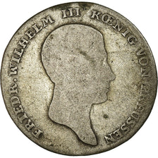 Monnaie, Etats allemands, PRUSSIA, Friedrich Wilhelm III, 1/6 Thaler, 1814