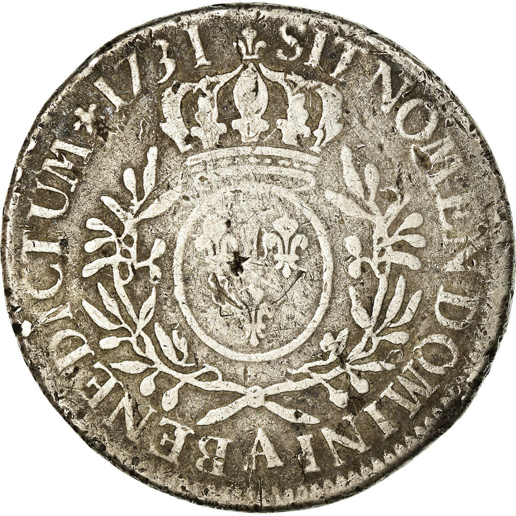 Moneta, Francia, Louis XV, Écu aux branches d'olivier, Ecu, 1731, Paris, MB