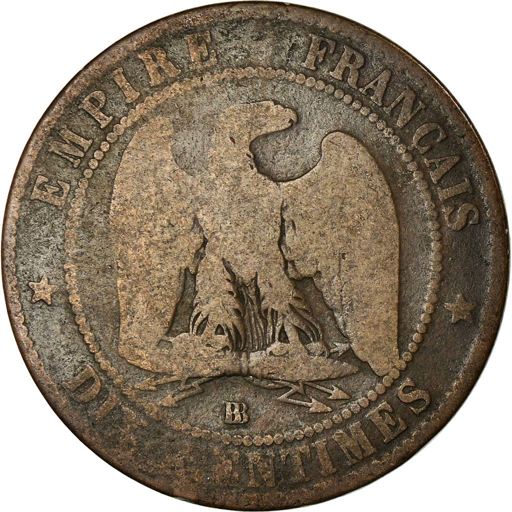Coin, France, Napoleon III, Napoléon III, 10 Centimes, 1865, Strasbourg