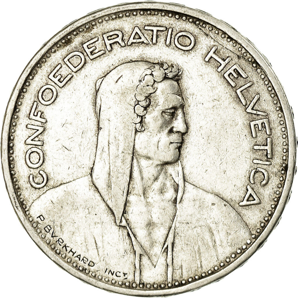 Coin, Switzerland, 5 Francs, 1932, Bern, EF(40-45), Silver, KM:40