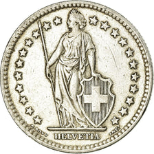 Coin, Switzerland, 2 Francs, 1947, Bern, EF(40-45), Silver, KM:21