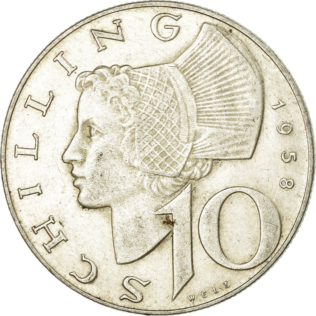 Coin, Austria, 10 Schilling, 1958, Vienne, AU(50-53), Silver, KM:2882
