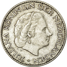 Coin, Netherlands, Juliana, Gulden, 1955, AU(50-53), Silver, KM:184