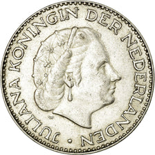 Munten, Nederland, Juliana, Gulden, 1955, ZF+, Zilver, KM:184