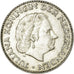 Munten, Nederland, Juliana, Gulden, 1955, ZF+, Zilver, KM:184