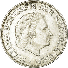 Coin, Netherlands, Juliana, 2-1/2 Gulden, 1961, AU(50-53), Silver, KM:185