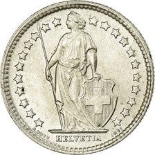Coin, Switzerland, 1/2 Franc, 1957, Bern, MS(60-62), Silver, KM:23