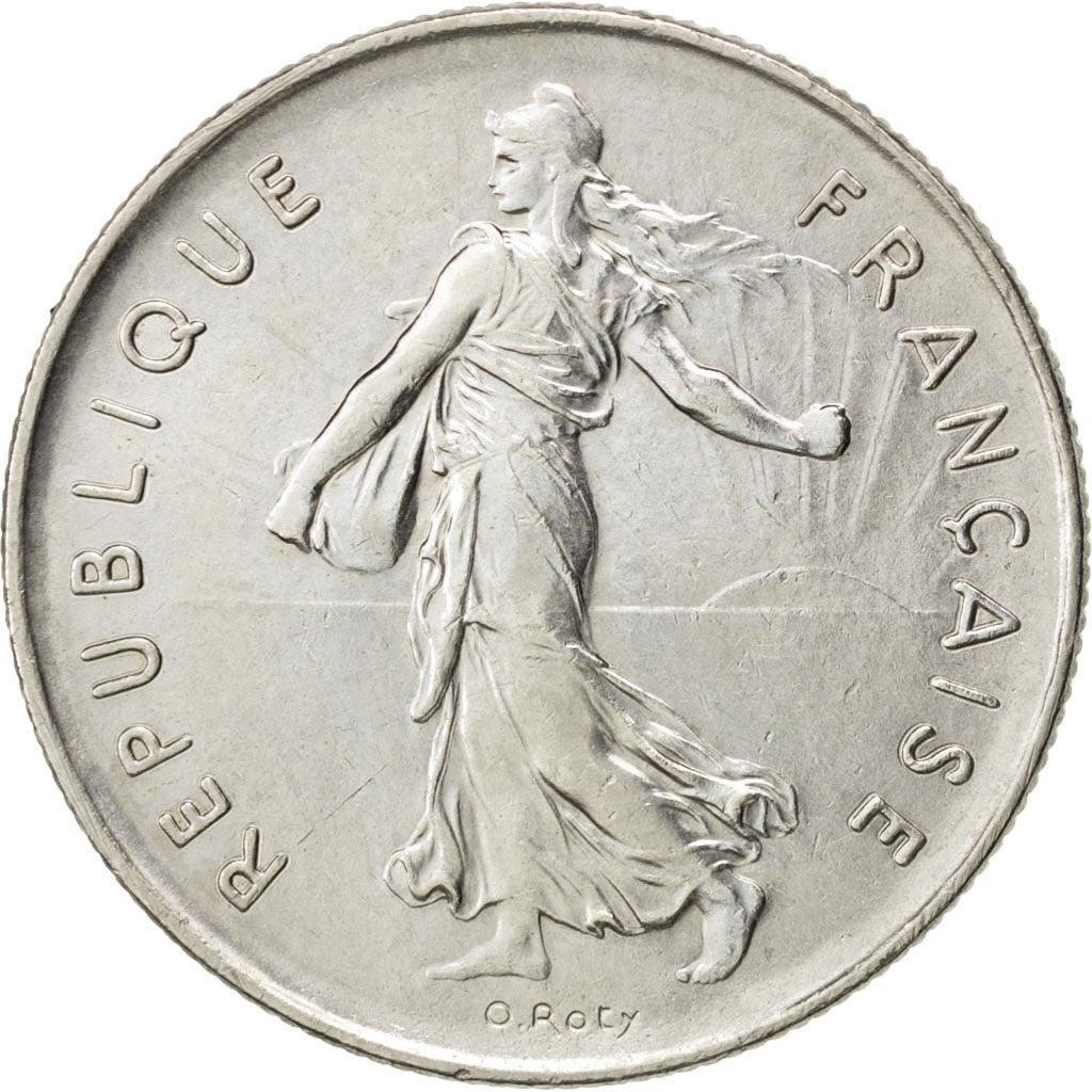 FRANCE, Semeuse, 5 Francs, 1977, Paris, KM #926a.1, MS(63), Nickel Clad...