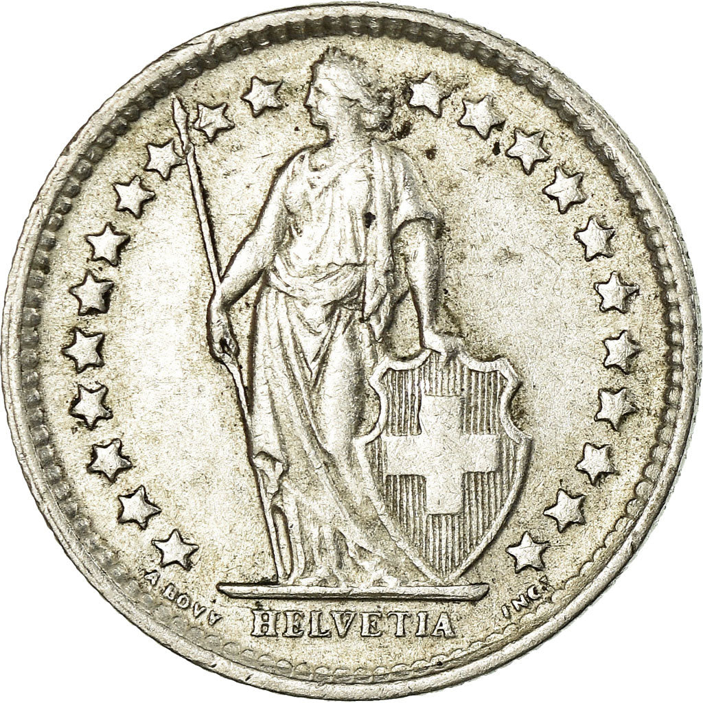 Coin, Switzerland, 1/2 Franc, 1959, Bern, AU(50-53), Silver, KM:23