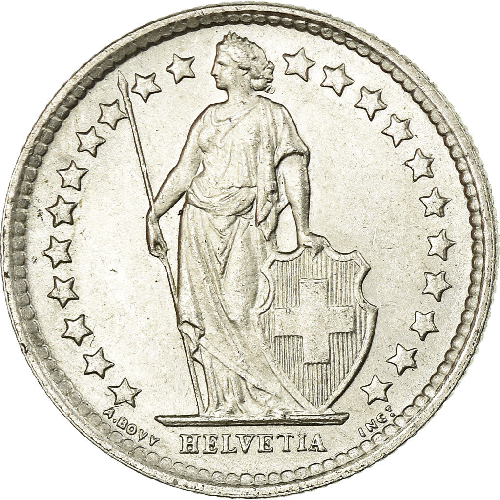 Coin, Switzerland, 1/2 Franc, 1959, Bern, MS(63), Silver, KM:23