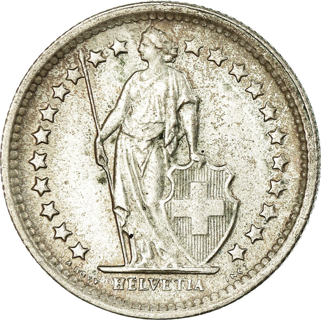 Coin, Switzerland, 1/2 Franc, 1966, Bern, AU(50-53), Silver, KM:23