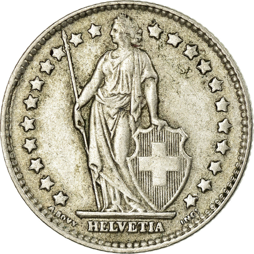 Coin, Switzerland, Franc, 1960, Bern, AU(50-53), Silver, KM:24