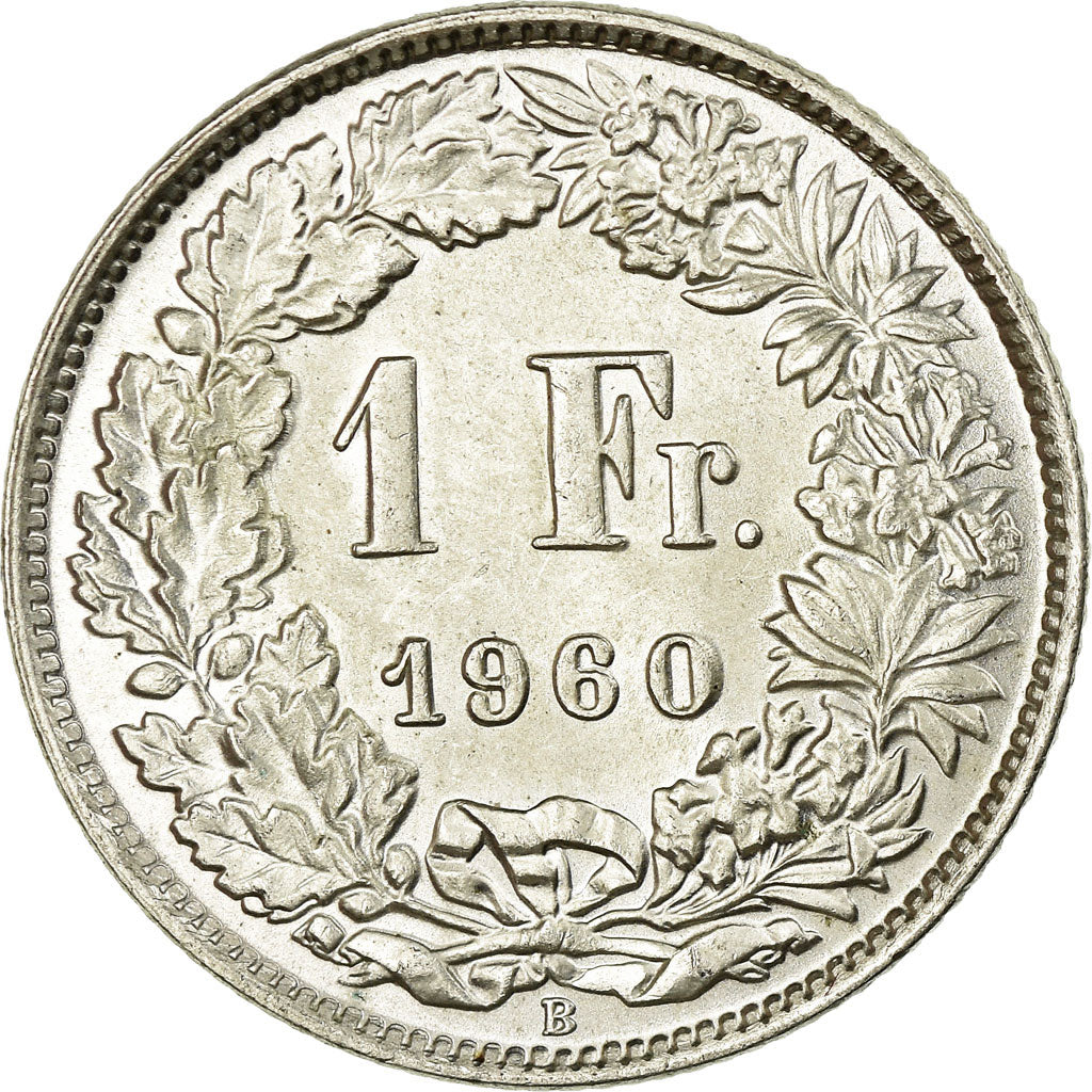 Moneta, Svizzera, Franc, 1960, Bern, SPL, Argento, KM:24
