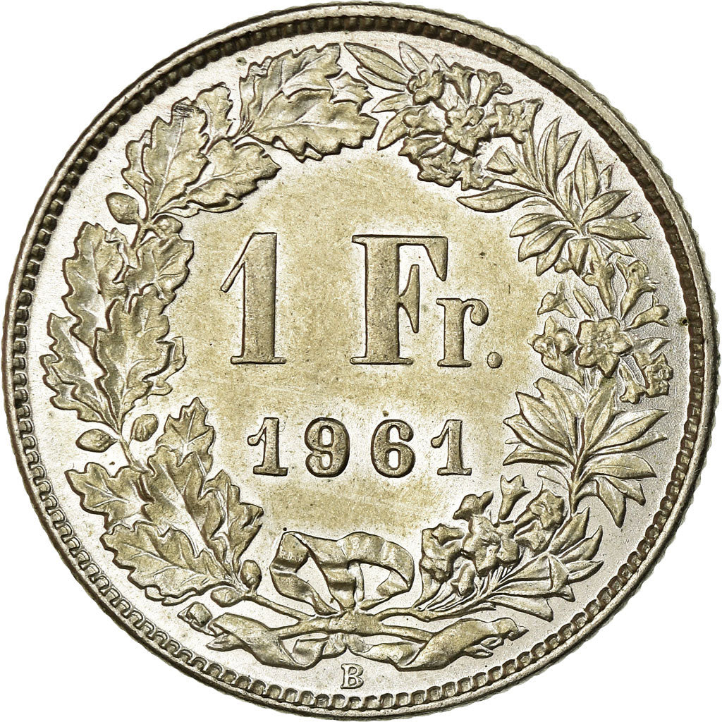 Coin, Switzerland, Franc, 1961, MS(63), Silver, KM:24